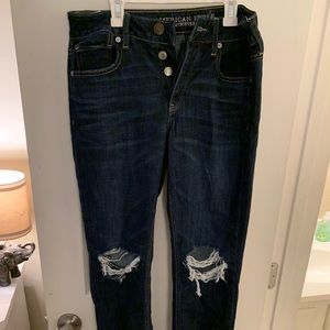 AE Dark Wash Tom Girl Jeans